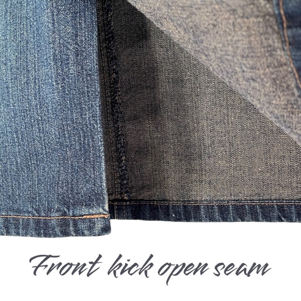 Blue Jean Skirt Zipper Front - Picture 5 of 12